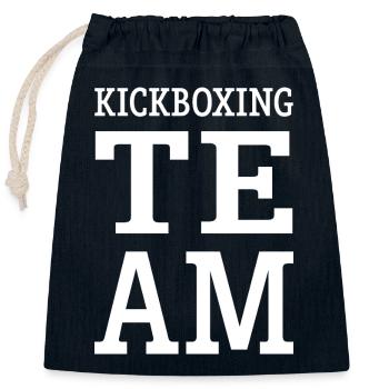 Équipe de kickboxing - Sac cadeau en coton avec cordon (25 x 30 cm) - bleu marine - Devant