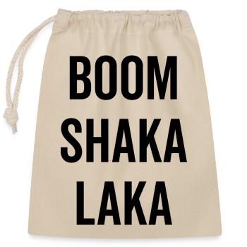 Boom Shaka Laka - Closable cotton gift bag (25x30cm) - nature - Front