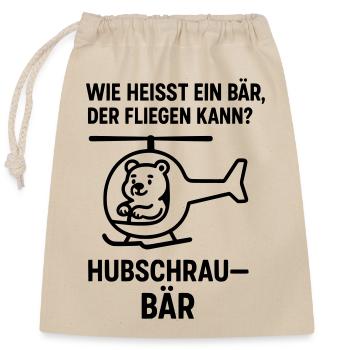 Blague sur les enfants hélicoptères - Sac cadeau en coton avec cordon (25 x 30 cm) - nature - Devant