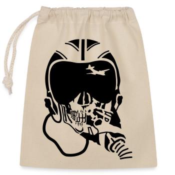 Pilote de jet - Sac cadeau en coton avec cordon (25 x 30 cm) - nature - Devant