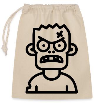 zombie - Closable cotton gift bag (25x30cm) - nature - Front
