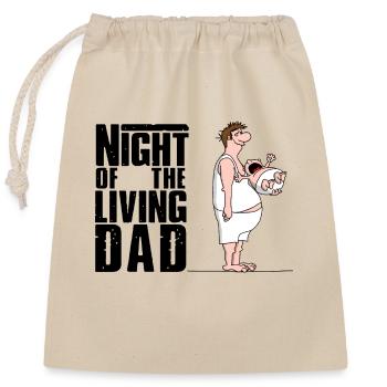 Dad of the year: Night of the living DAD - Closable cotton gift bag (25x30cm) - nature - Front