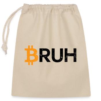 Bitcoin Bruh Kryptowährung Bitcoin - Verschließbarer Geschenkbeutel aus Baumwolle (25x30cm) - Natur - Vorne