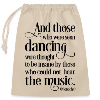 dance - Closable cotton gift bag (25x30cm) - nature - Front