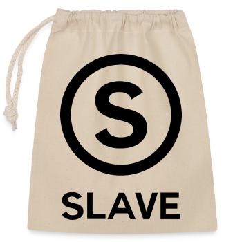 Slave-Grafik - Verschließbarer Geschenkbeutel aus Baumwolle (25x30cm) - Natur - Vorne