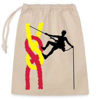 climbing - Sac cadeau en coton avec cordon (25 x 30 cm) - nature - Devant