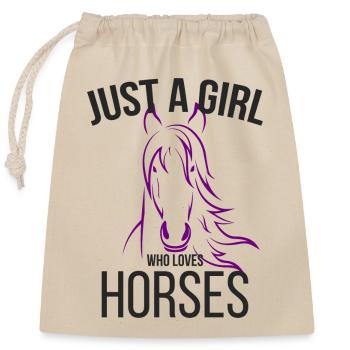 Drôle de cheval jument Pony Shetty Étalon cadeau - Sac cadeau en coton avec cordon (25 x 30 cm) - nature - Devant