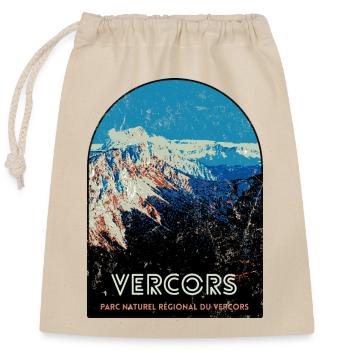 Regionaler Naturpark Vercors - Verschließbarer Geschenkbeutel aus Baumwolle (25x30cm) - Natur - Vorne