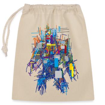 Cyber Android Résumé - Sac cadeau en coton avec cordon (25 x 30 cm) - nature - Devant
