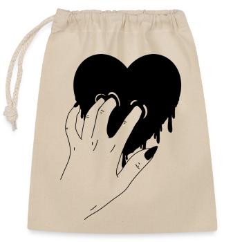 Crève-cœur - Sac cadeau en coton avec cordon (25 x 30 cm) - nature - Devant