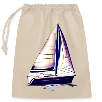 voilier voilier voilier voilier voilier voilier - Sac cadeau en coton avec cordon (25 x 30 cm) - nature - Devant