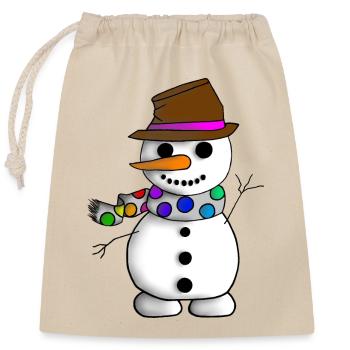 Style givré - Sac cadeau en coton avec cordon (25 x 30 cm) - nature - Devant