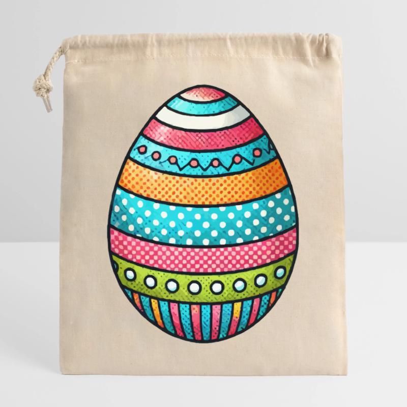 Egg Easter Egg Closable cotton gift bag (25x30cm)