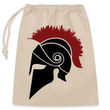 sparta warrior - Verschließbarer Geschenkbeutel aus Baumwolle (25x30cm) - Natur - Vorne
