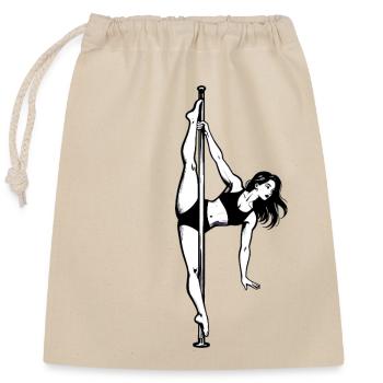 Pole Dance Poledancerin edel akrobatisch Geschenk - Verschließbarer Geschenkbeutel aus Baumwolle (25x30cm) - Natur - Vorne