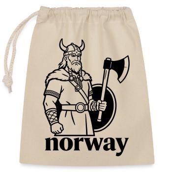 Norwegen - Verschließbarer Geschenkbeutel aus Baumwolle (25x30cm) - Natur - Vorne
