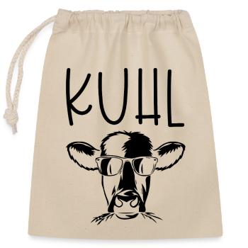 Kuhl Kuh Bauer Landwirtschaft - Verschließbarer Geschenkbeutel aus Baumwolle (25x30cm) - Natur - Vorne