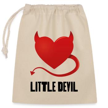 Little Devil - Closable cotton gift bag (25x30cm) - nature - Front