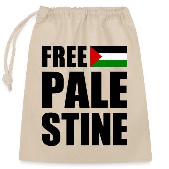 Free palestine - Closable cotton gift bag (25x30cm) - nature - Front
