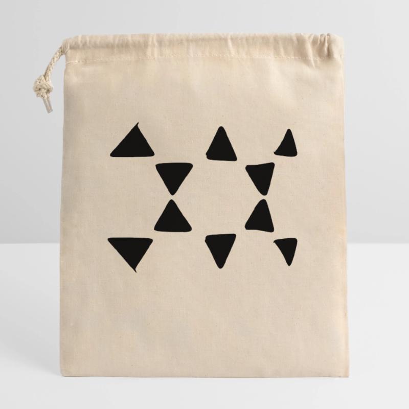 Triangular Pattern Triangular Shapes Closable cotton gift bag (25x30cm)