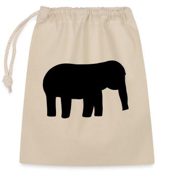 elefant baby symbol tier - Verschließbarer Geschenkbeutel aus Baumwolle (25x30cm) - Natur - Vorne