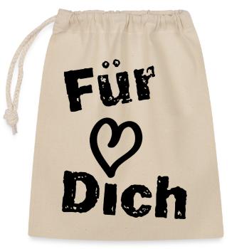 For you - Closable cotton gift bag (25x30cm) - nature - Front