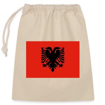Albanian Eagle Flag Design - Closable cotton gift bag (25x30cm) - nature - Front