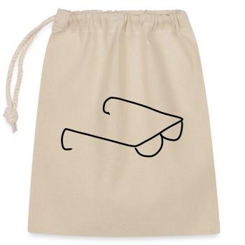 Lunettes Icône Vêtements - Sac cadeau en coton avec cordon (25 x 30 cm) - nature - Devant