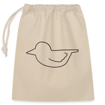 Icône d’animal volant oiseau canard - Sac cadeau en coton avec cordon (25 x 30 cm) - nature - Devant