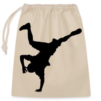 Hip Hop - Sac cadeau en coton avec cordon (25 x 30 cm) - nature - Devant
