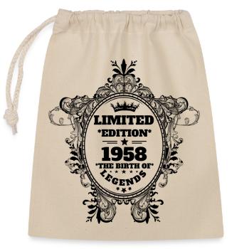 1958 - Closable cotton gift bag (25x30cm) - nature - Front