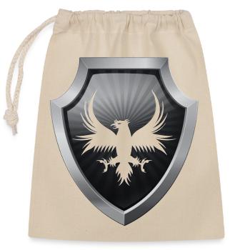 Tierschild Logo eSports Emblem Schwert Wappen Adler - Verschließbarer Geschenkbeutel aus Baumwolle (25x30cm) - Natur - Vorne