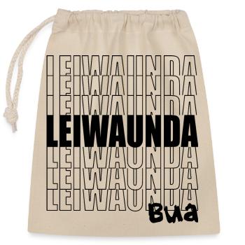 Leiwaunda Bua - großartiger, toller Junge, Bub - Verschließbarer Geschenkbeutel aus Baumwolle (25x30cm) - Natur - Vorne