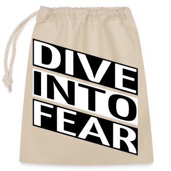 Courageux Vivre Chute libre Saut à l’élastique Courage - Sac cadeau en coton avec cordon (25 x 30 cm) - nature - Devant