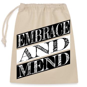 Idée de cadeau d’anniversaire de relations de soutien - Sac cadeau en coton avec cordon (25 x 30 cm) - nature - Devant