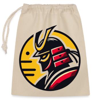 Yellow Samurai - Closable cotton gift bag (25x30cm) - nature - Front
