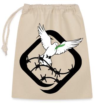 Colombes - Sac cadeau en coton avec cordon (25 x 30 cm) - nature - Devant