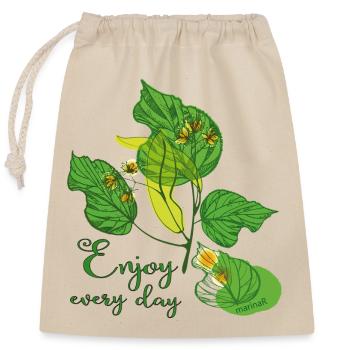 Profitez de chaque jour - Sac cadeau en coton avec cordon (25 x 30 cm) - nature - Devant