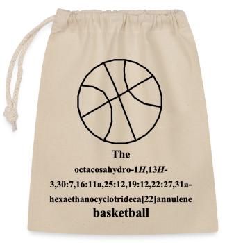 Basketball Molecule - IUPAC Nomenclature - Nerd Humor - Closable cotton gift bag (25x30cm) - nature - Front