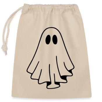 Fantôme Silencieux dans une Cape Drapée - Sac cadeau en coton avec cordon (25 x 30 cm) - nature - Devant