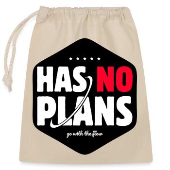 Aucun plan, laisse suivre le courant - Sac cadeau en coton avec cordon (25 x 30 cm) - nature - Devant