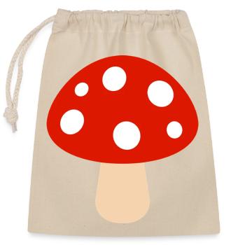 Pilz - Verschließbarer Geschenkbeutel aus Baumwolle (25x30cm) - Natur - Vorne