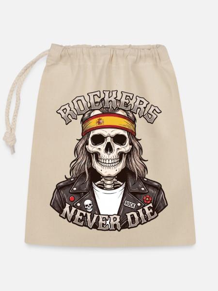 Spanische Rocker Sterben Nie - Verschließbarer Geschenkbeutel aus Baumwolle (25x30cm) - Natur