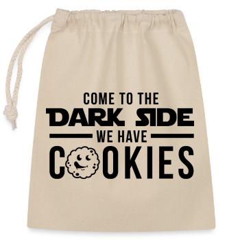 come to the dark side we habe cookies - Closable cotton gift bag (25x30cm) - nature - Front