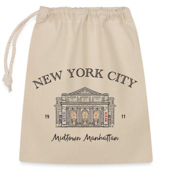 New York, Manhattan Midtown, États-Unis - Sac cadeau en coton avec cordon (25 x 30 cm) - nature - Devant