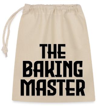 Printflow ''The Baking Master'' - Verschließbarer Geschenkbeutel aus Baumwolle (25x30cm) - Natur - Vorne
