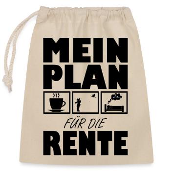 Ornithology Bird Watching - Pensioner Saying - Closable cotton gift bag (25x30cm) - nature - Front
