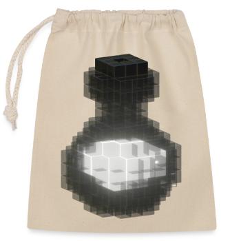 Black Gothic Crystal Bottle - Magic White Potion - Closable cotton gift bag (25x30cm) - nature - Front