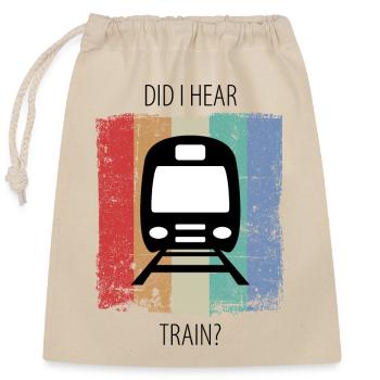 Train Railway Railroad Worker Trains Train Driver - Closable cotton gift bag (25x30cm) - nature - Front