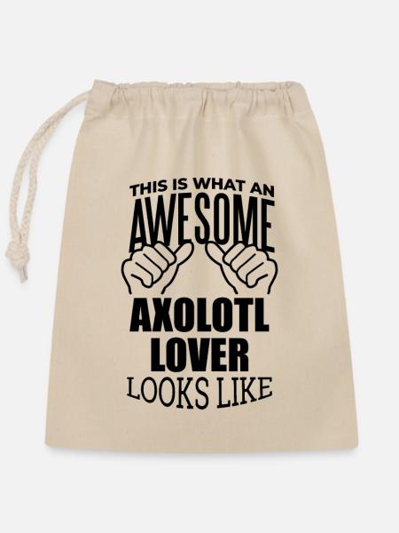 Axolotl Axolotl Axolotl - Verschließbarer Geschenkbeutel aus Baumwolle (25x30cm) - Natur